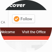 follow company button magnified